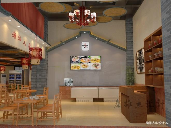 广州中大潮汕美食店铺装修的相关图片